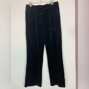 Chicos NWT Zynergy pull on velveteen pants w/ pockets dark black fits like L